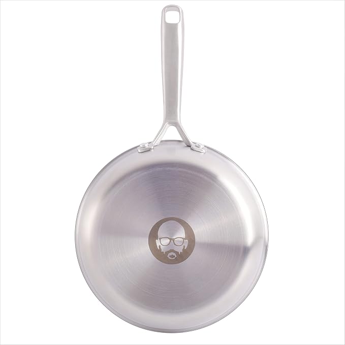 Babish 8 Inch Stainless Steel Triply Professional Grade Fry Pan