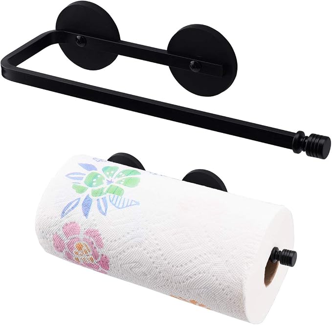 Magnetic Paper Towel Holder for Fridge, No Drill Rack for Kitchen, RV | Strong Magnetic Grip Holds Paper Towels Securely On Metal Surfaces. Fits Standard And Jumbo Rolls With Easy No Drill Setup.