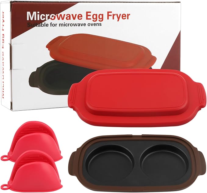 Microwave Egg Cooker, 2 Cavity Microwave Egg Poacher