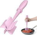 PGYARD Meat Chopper Hamburger Grinder, Kitchen Smasher for Ground Beef | Heat Resistant, 5 Blade, Burger Grinder Nylon Potato Mix Tool, Meat & Poultry Tenderizers, Dishwasher Safe, Pink