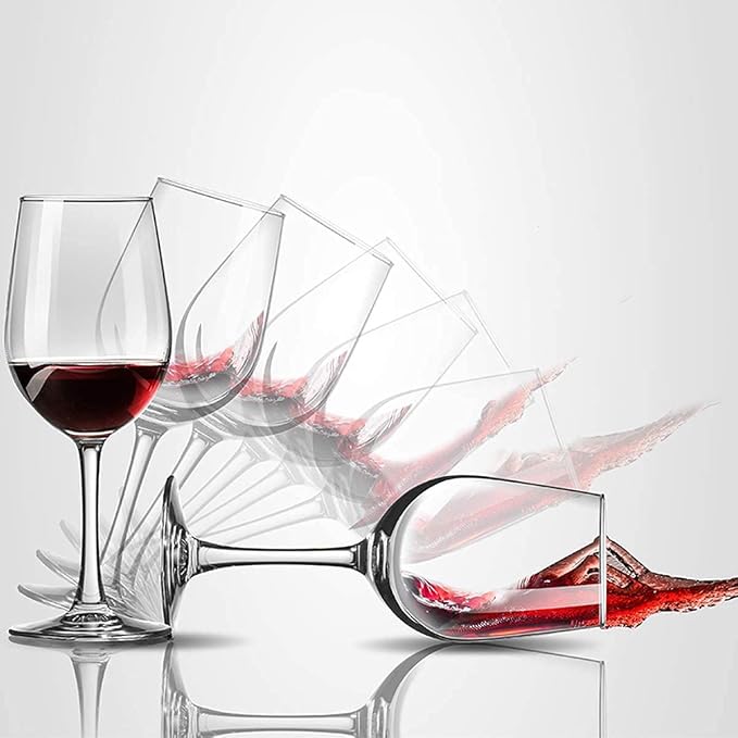 PARACITY Wine Glasses, christmas gift, Clear Glass, Long Stem Wine Glass for Red and White Wine - 10 OZ (Set of 2), Mother's Day Gift | Each hand-blown clear wine glass has a wide bowl for swirling and serving; long-stem design suits dinners, parties a...