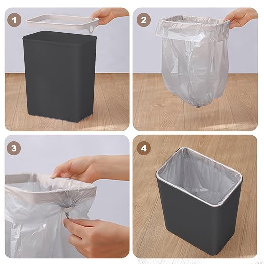 Yatmung 4 Gallons Bathroom Trash Can Automatic Touchless - Smart Trash Can | 15.5 Liters Slim Electric Trash Bin Motion Sensor - Narrow, Plastic - Skinny Garbage Can with Lid ( Matte Black )