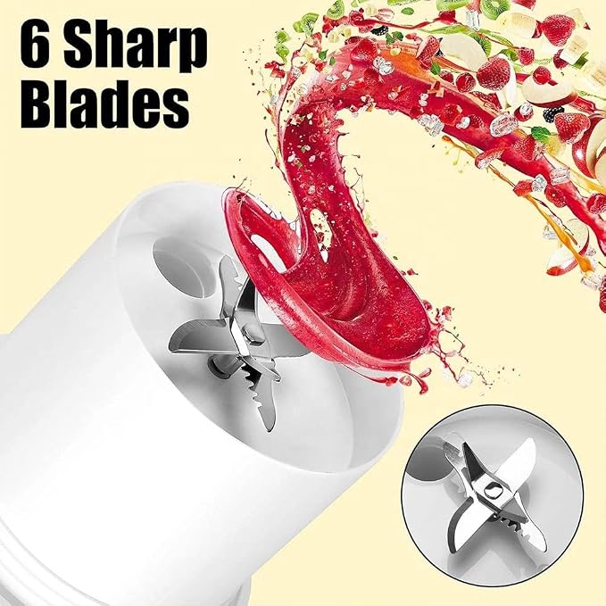 ANLAG 16 oz Rechargeable Portable Blender, USB-C Personal Smoothie Blender with Ultra-Sharp Stainless Steel Blades for Shakes & Protein Drinks (Black)