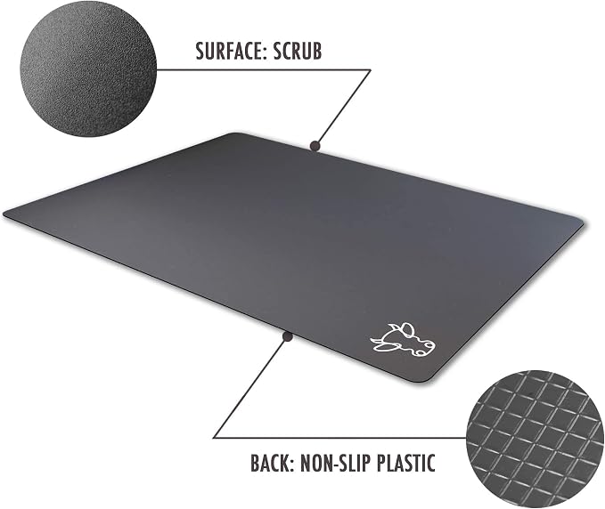 Fotouzy Plastic Cutting Boards with Food Icons, Flexible Cutting Mats, Set of 4, BPA-Free, Non-Porous, Non-slip Back and Dishwasher Safe, Modern Neutral Colors Gray