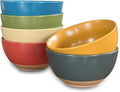 Mora Ceramic Artisan Matte Small Dessert Bowls - 16oz, Set of 6 - Microwave, Oven and Dishwasher Safe, For Rice, Ice Cream, Soup, Snacks, Cereal, Chili, Side Dishes etc - Microwavable Kitchen Bowl