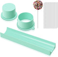 Round Cake Pop Mold Set with 9in Tray and Sticks- Blue | ABS Cake Pop Maker with Cutter and Pusher, perfect for making uniform cake pops for parties, weddings, and homemade desserts.