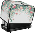 4 Slice Toaster Cover Watercolor Flowers Leaves Toaster Covers Four Slice Wide Slot Waterproof and Dustproof Covers for Wide Slot Toasters and Small Appliances Kitchen Decor Gifts