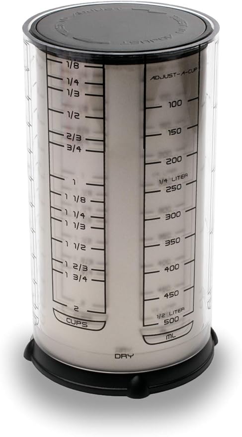 KitchenArt Professional Series 2 Cup Adjust-A-Cup, Champagne Satin, Adjustable, 1/8 to 2-Cup
