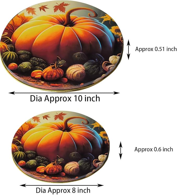 Kerixi Electric Stove Burner Covers Range Top For Expanding Counter Space Stovetop Decor (Fall Pumpkin)