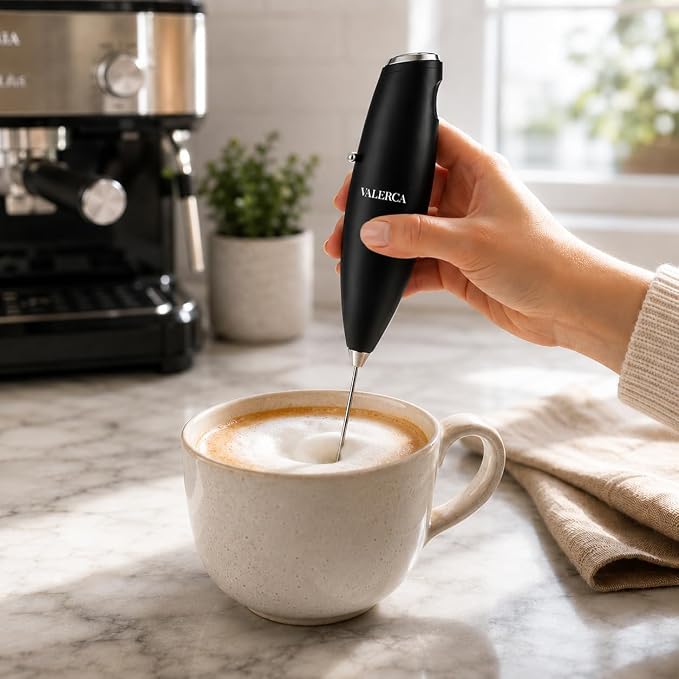 Espumador de Leche Eléctrico, Batidora de Mano Ultrarápida