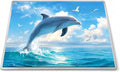 Jumping Dolphin Washer Dryer Top Cover Mat 28.35x20.47 in | Heat Resistant Cooktop Protector Mat with Non-Slip Backing, Scratch Protection and Countertop Drying Mat.