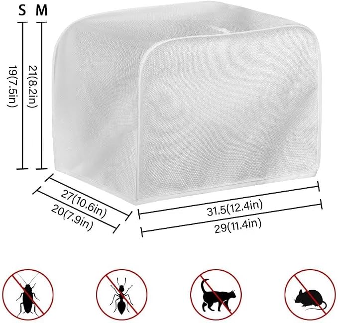 Boho Mandala Paw Printed 4 Slice Toaster Dust-proof Cover for Kitchen Appliance with Fingerprint Protection
