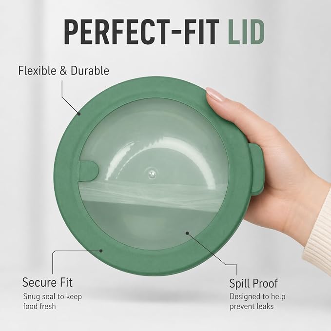Pera Mixing Bowls with Lids, 8-Piece Airtight Leak-Proof Nesting BPA-Free Prep Bowl Set for Kitchen & Food Storage, Large 4200ml Capacity, Microwave & Dishwasher Safe