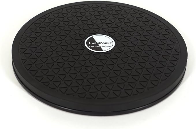 LapWorks 8 inch Heavy-Duty Swivel Base - 0.8" Profile, Supports 80lbs - 360˚ Rotating Turntable and Lazy Susan Stand for Monitors, Computers, Plants, More
