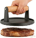Barbecue Tools Burger Press 6.8"Round Heavy Duty Cast Iron Hamburger press Patty MakerGifts for Man And Dads Who Love Barbecue (6.8")