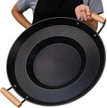 Disco para Cocinar Discada, 20 in Carbon Steel Mexican Wok | Concave Pan With Double Handles, For Tacos, Enchiladas, Fish Frying And Outdoor-Style Cooking, Pan Only