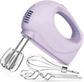 Showvigor Electric Hand Mixer with 5 Stainless Steel Whisks,5 Speed,Violet | Portable Kitchen Mixer Electric Whisk, Food Beater for Whipping Mixing Cookies