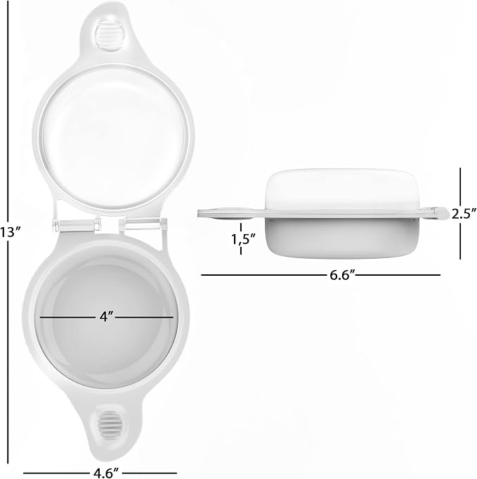 Chef Buddy Microwave Egg Maker, Healthy Breakfast Cooking Utensil | Kitchen Essentials, Easy to Make, Holds Up to Two Eggs and Cooks in 45 Seconds