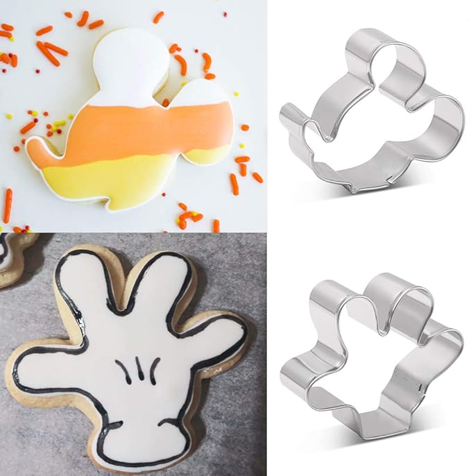 Cookie Cutters for Kids - Sandwich Cartoon of Mickey Mouse Cookie Cutter Shaped Biscuit Mould for DIY Cake Craft Bakeware Decoration Stainless Steel Cutter Set 5 pcs