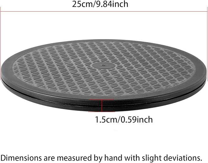 ZZRANYE 10 Inch Heavy Duty Rotating Swivel Stand - 360 Degree Rotating Lazy Susan Base with Steel Ball Bearings for Model Base/Rotating Plants/Crafts Stand Monitor/TV/Monitors/Potted Plants