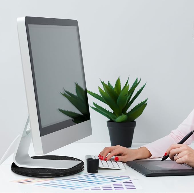 LapWorks 10 inch Heavy-Duty Swivel Base - 0.8" Profile, Supports 100lbs - 360˚ Rotating Turntable and Lazy Susan Stand for Monitors, Computers, Plants, More
