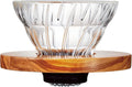 HARIO VDGR-01-OV V60 Heat Resistant Glass Transparent Coffee Dripper Olive Wood 01 Coffee Drip for 1-2 Cups