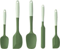 Silicone Spatula Set,5 Piece Food Grade Rubber Spatulas,Double-Green | Spatulas Silicone Heat Resistant for Baking,Cooking,and Mixing High Heat Resistant Non Stick Dishwasher Safe BPA-Free