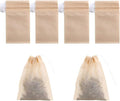 200 Pack Disposable Drawstring Tea Filter Bags, 8 x 10cm Natural Color | Empty Bag Paper Tea Infuser Safe & Natural Unbleached Drawstring for Loose Leaf Tea
