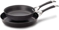 Circulon Symmetry Hard Anodized Nonstick Induction Frying Pan Twin Pack, 10-Inch and 12-Inch, Pan Sets for Cooking Nonstick, Black