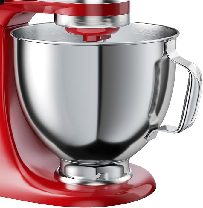5 QT Stainless Steel Mixer Bowl for KITCHENAID TILT-HEAD 4.5-5 Qt Mixer | Anti-slip handle & Prominent Clasp, Food-Grade, Stainless Steel Polished
