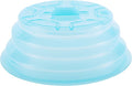 Collapsible Silicone Microwave Plate Cover Splatter Guard | Dishwasher Safe & BPA Free, 11”, Blue