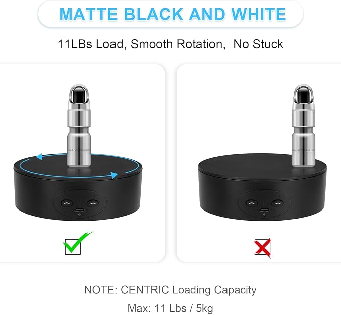 Motorized Rotating Display Stand, 5in/11lbs Load, 360° Rotating Platform for Jewelry Watch 3D Models Cake, Electric Spinning Display Stand for Live Show, Products Video shoot