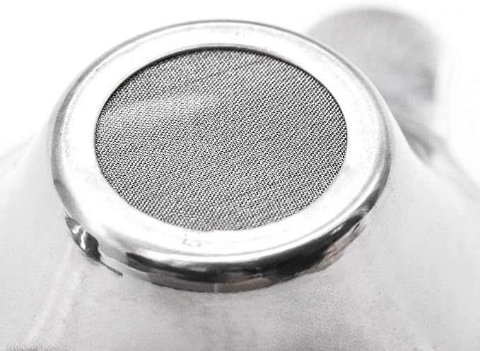 AUEAR, 2 Pack Different Size Stainless Steel Mini Strainer Fine Mesh Tea Funnel Coffee Filter with Double Handles