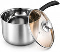 Herogo 3 Quart Saucepan, 18/10 Stainless Steel Sauce Pan Pot with Lid, 3Qt Saucepan for Gas Electric Stove Top Camping, Healthy & Rust Free