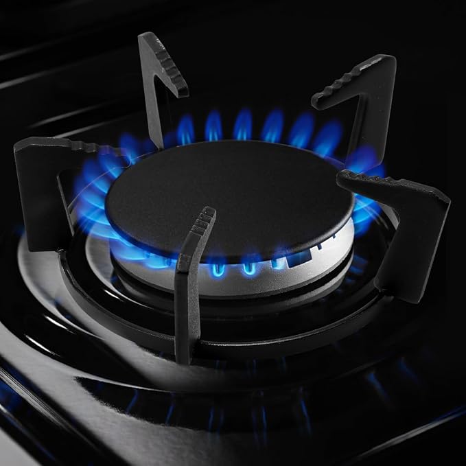 OSALADI Wok Stand Wok Cast Iron Gas Stove Rack with Five Foot Non-slip and time saving for Home Kitchen Gas Stove Cooktop Accessories (Black)