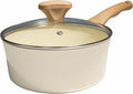 Nonstick Ceramic Saucepan with Lid 2QT. | German Greblon Ceramic Nonstick Coating, Non Toxic Sauce Pot, PTFE, PFOA & PFAS Free, Induction Compatible.