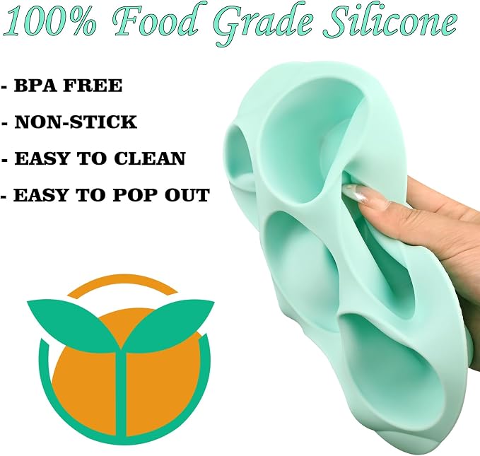 2 Pack Silicone Egg Bite Molds for Air Fryer, Nonstick 7 Cups Air Fryer Muffin Pan for Baking Egg Bite, Mini Muffins, Tart, Mini Cupcake and Quiche (Pink + Green)