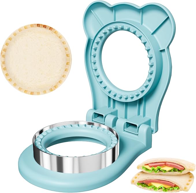 Sandwich Cutters for Kids Lunch, Breakfast Crustless Sandwich Maker | Sandwich Cutter and Sealer Round Cookie Cutter Bread Decruster Lunch Box Accessories for Kids Children Adults