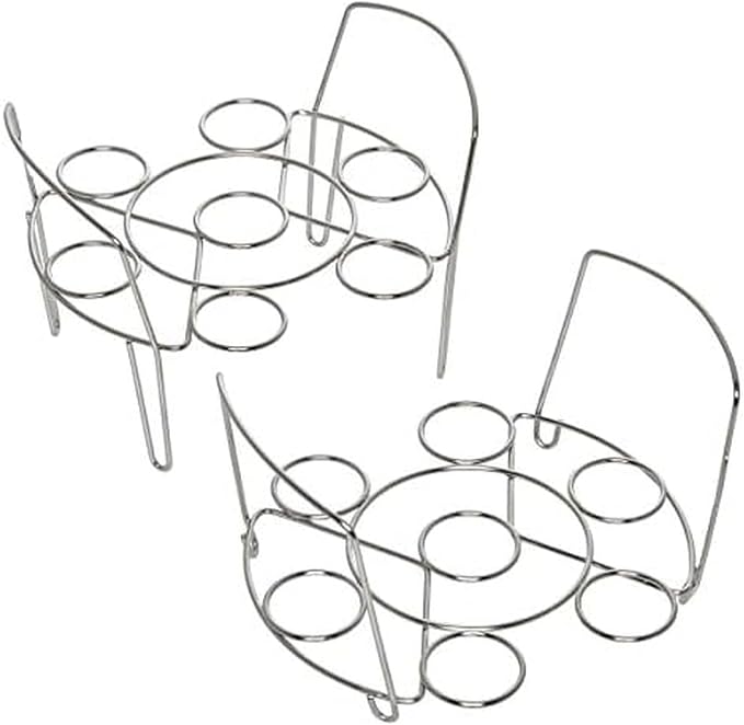 Instant Pot Official Stainless Steel Wire Egg Racks, Set of 2 – Ideal for 6-Quart & 8-Quart Cookers, Ideal for Hard or Soft-Boiled Eggs, Multi-Use Tray for Cooling, Decorating, and Serving | Stackable Egg Holder for 6 & 8 Qt Pressure Cookers, Each Rack...