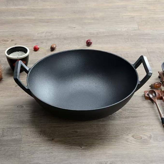 Cast Iron Wok (Wok with Lid 12 inch)