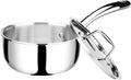 Duxtop Whole-Clad Tri-Ply Stainless Steel Saucepan with Lid, 1.6 Quart, Kitchen Induction Cookware