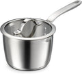 Tramontina Tempo Tri-Ply Base Stainless Steel 2-Qt Small Sauce Pan with Lid | Induction-Ready Saucepan, Oven-Safe, Dishwasher-Safe