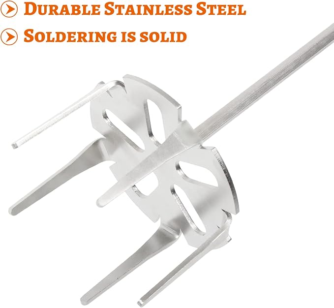 Pork Puller,Stainless Steel Meat Shredder Used with Standard Hand Drill for Beef,Chicken,Potato Masher and Tamale Meat (4 Inch)