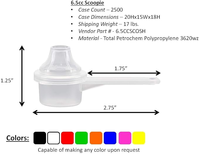 Measuring Scoop & Funnel - No Cap Open Spoon 1-Pack 6.5cc | Universal open design measuring spoon, Built-in funnel neck pour spout, Quick access cup for coffee powders and baking