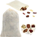 YQL Large Spice Bags for Cooking, 30PCS 5.9x7.8 Inch Reusable Soup Bags | Muslin Drawstring Bags for Soup Stock, Herbs, Spices, Tea, Coffee, Cheesecloth Straining and Cooking