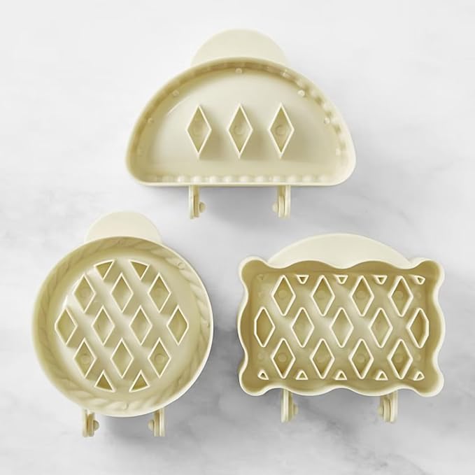 Dough Presser Pocket，Mini Pie Molds,One-Handed Cookie Maker, 3 Shape Christmas Handmade Pie Molds.(Round Pie Mold)