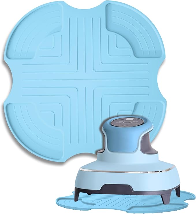 Palksky Air Fryer Trivets Silicone Compatible with Ninja Crispi, Hot Pads Potholders Compatible with Ninja Crispi Airfryer Accessories, Portable Glass Air Fryer Cooking System Holder (Blue)