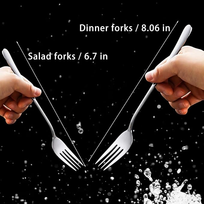 Dinner Forks and Salad Forks Silverware Set Of 20 Pieces, Stainless Steel Forks, Mirror Polished Fork Set, Cutlery Utensils Set of forks, Apartment Essential Flatware