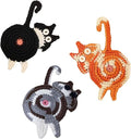 Cat Gifts for Cat Lovers 3PCS Cat Coaster Woven Creative Cat Coaster