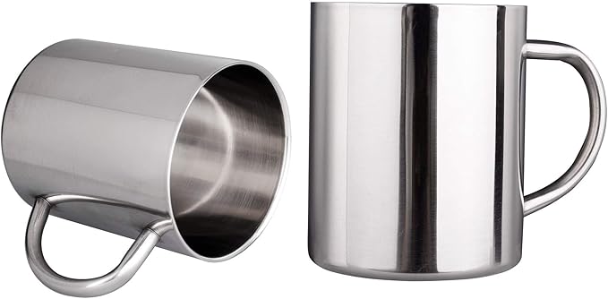 IMEEA Coffee Mug 13.5oz Double Wall Stainless Steel Cups, Set of 2